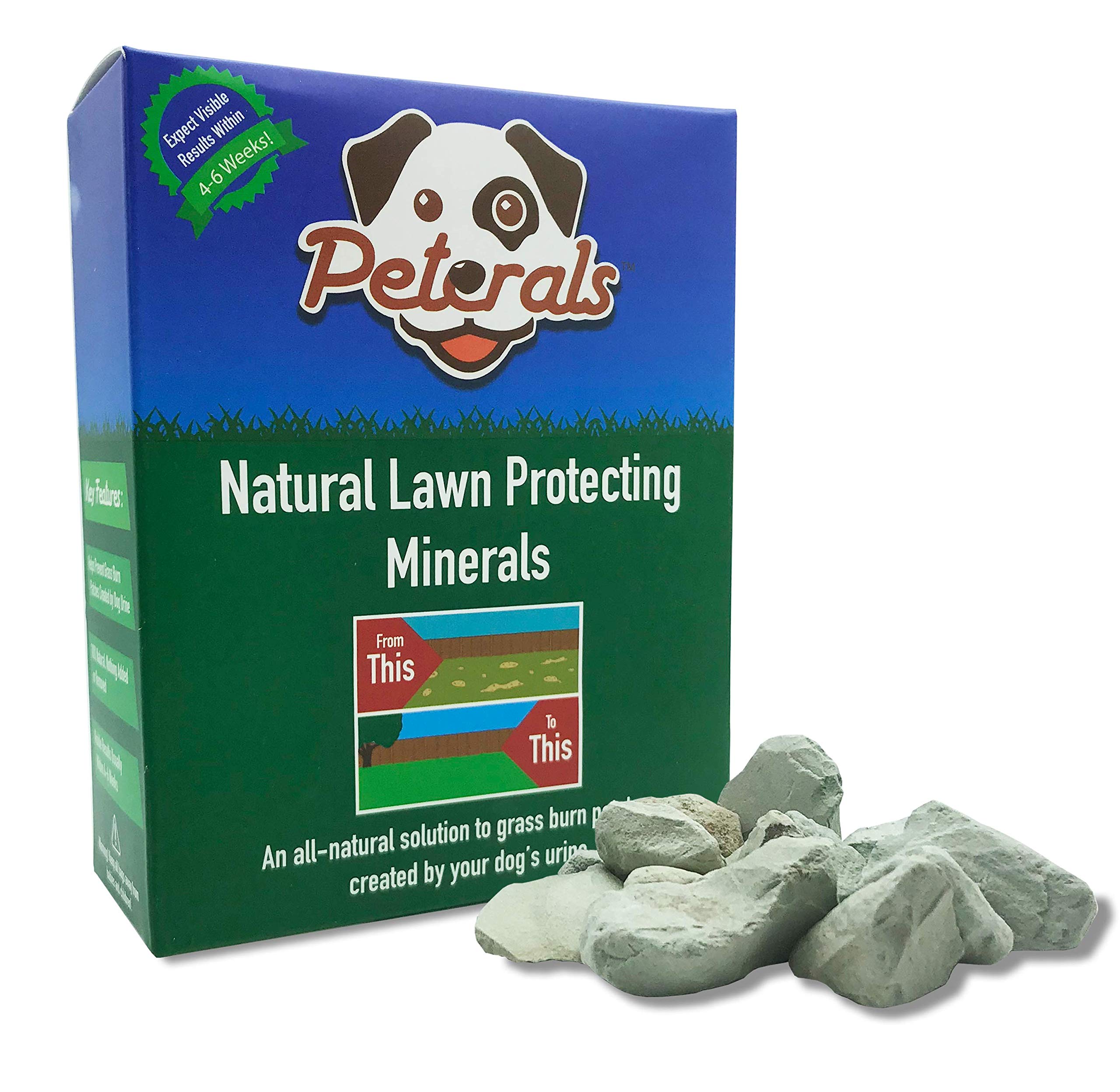 Peterals 400g | All-Natural Dog Urine Neutraliser | Mineral Rocks for Water Bowls to Prevent & Repair Dog Grass Burn Patches