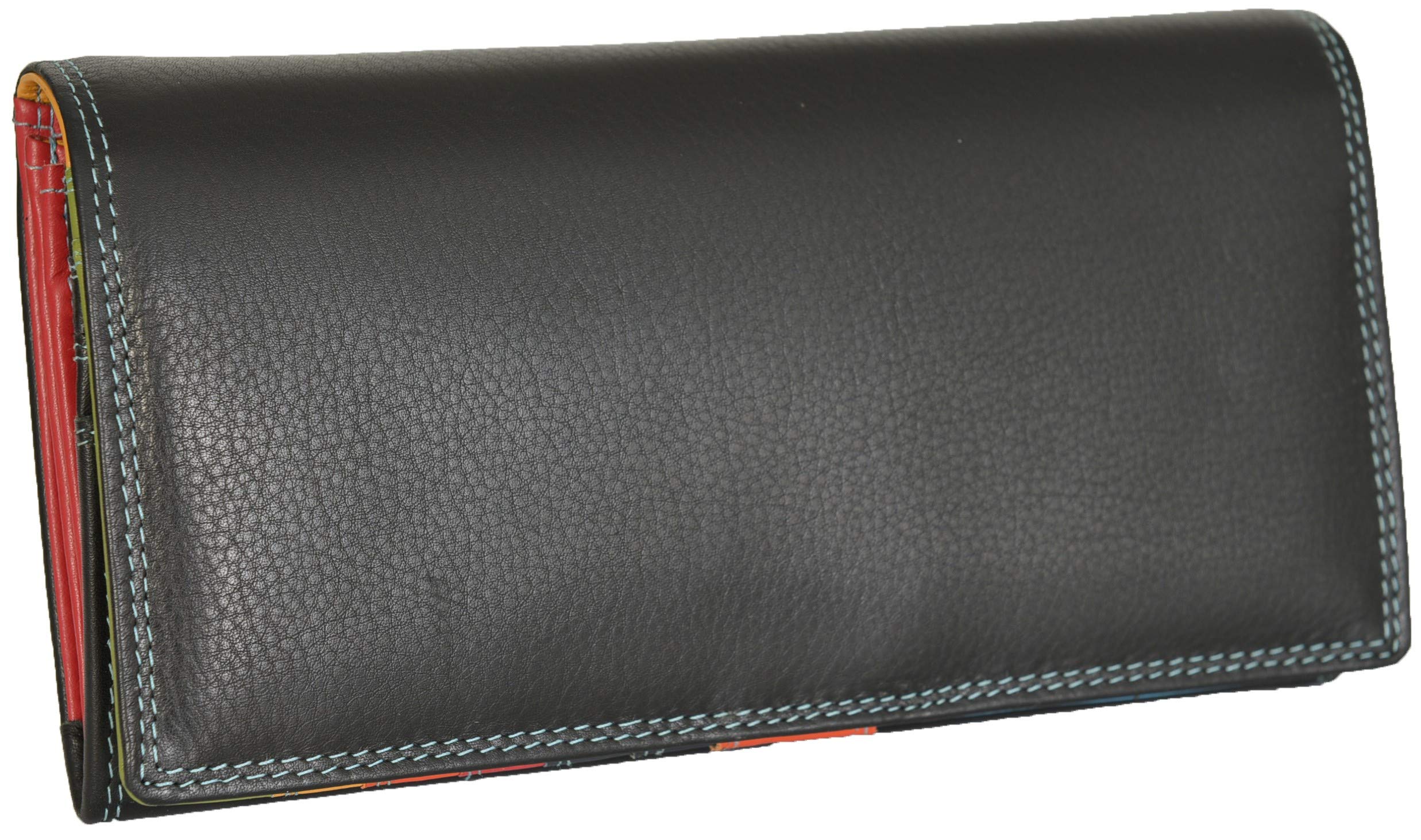 GOLUNSKI Graffiti Black Tropical Soft Leather Large Womens Purse Wallet 7-146