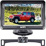 Backup Camera DIY Parking Lines - Plug and Play Easy Set up Color Night Vision Car Truck Rear View Camera with Monitor Waterp