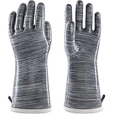 wahoo Liquid Silicone Smoker Oven Gloves, Food-Contact Grade, Heat Resistant Gloves for Cooking, Grilling, Baking, Grey, Medium