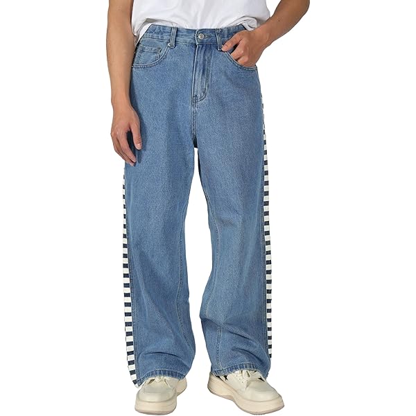 VICTORIOUS Men's Essential Baggy Wide Denim Jeans DL999 Indigo