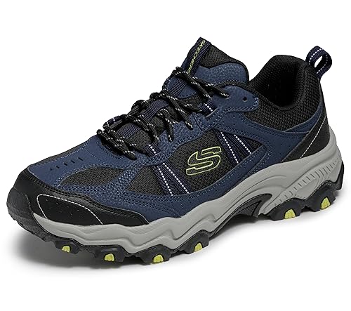 Skechers Men's Stamina at Upper Stitch Sneaker, Blue, 8 Wide