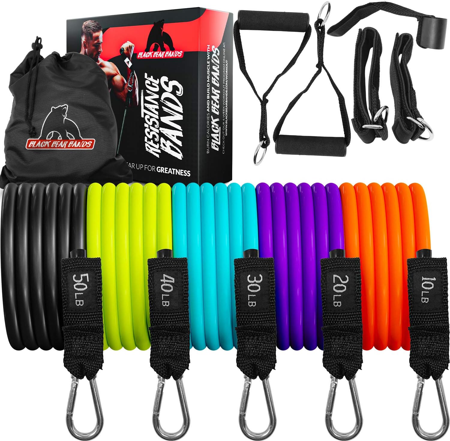 Resistance Exercise Bands Space Rubber Technology Ultra Durable Home Gym Bands