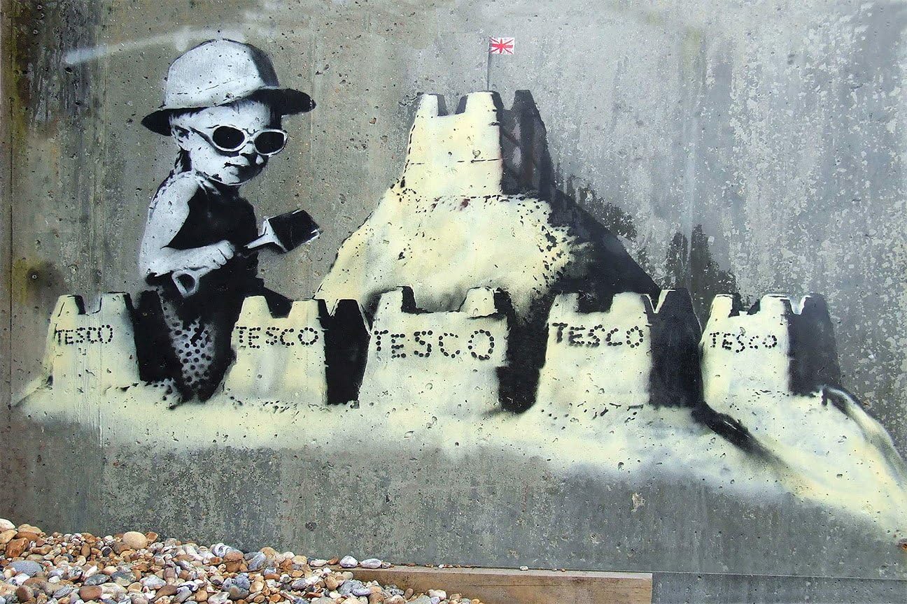 Amazon Com Newartmix Banksy Tesco Sandcastle Cuadro De Metal
