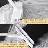 Thboxes Floor Scrubbing Brush with Long Handle 9 Inch 2 in 1 Squeegee view 7