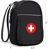 SITHON Insulated Medicine Carrying Case Small Travel Organizer Black view 7