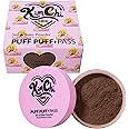 Kimchi Chic Beauty Puff Puff Pass Set and Bake Setting Powder for Makeup, Extra Fluffy Loose Face Powder Poof, Soft Natural Face Makeup for Uneven Skin Tone, 08 Chocolate