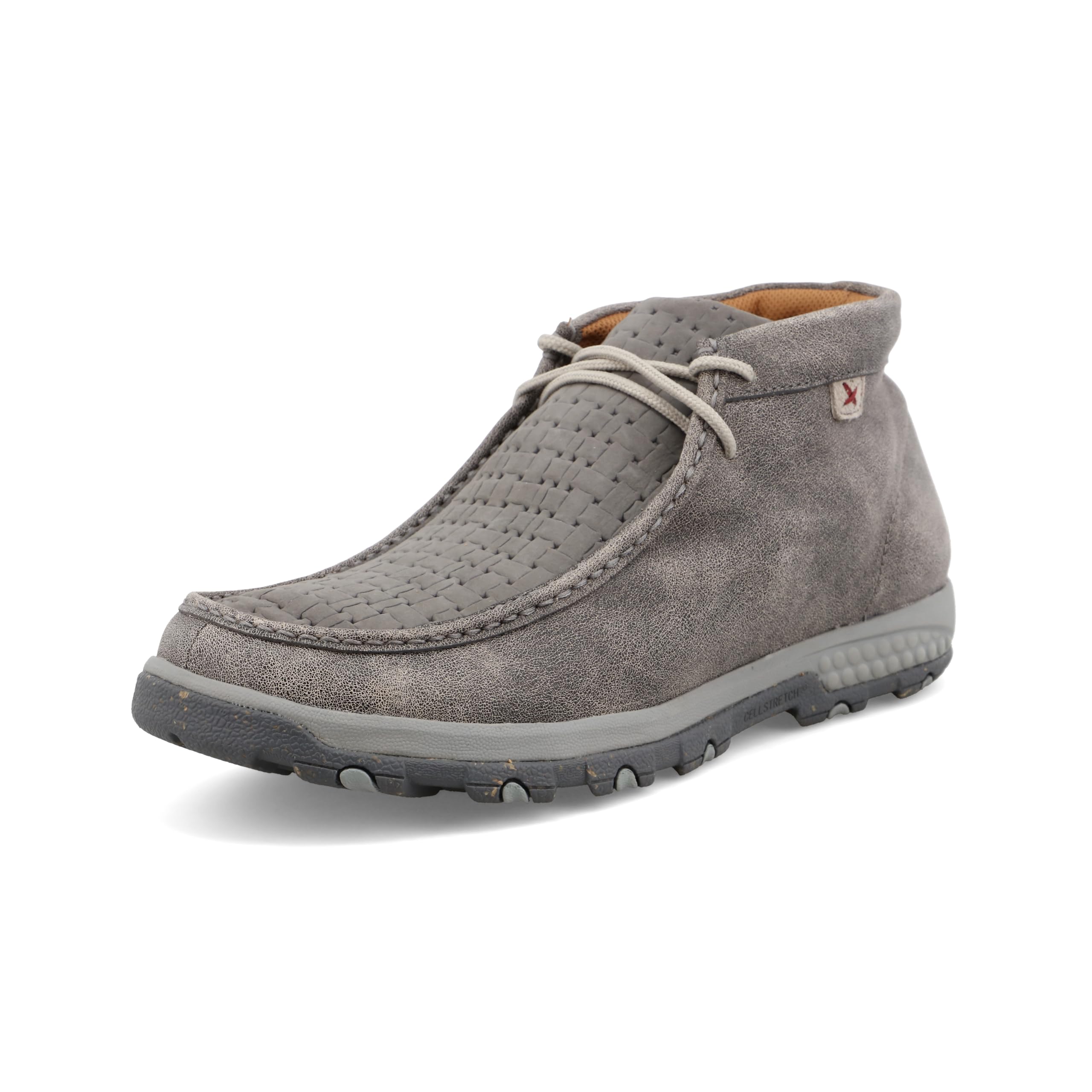 Twisted X Men's Work Chukka Driving Moc, Moc Toe Nano Toe with CellStretch, Grey & Grey, 7.5 M Image