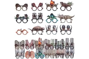 72 Pcs Dinosaur Party Paper Glasses Masks,Funny Birthday Party decorations Dino Themed Paper Glasses for Kids Birthday Favors