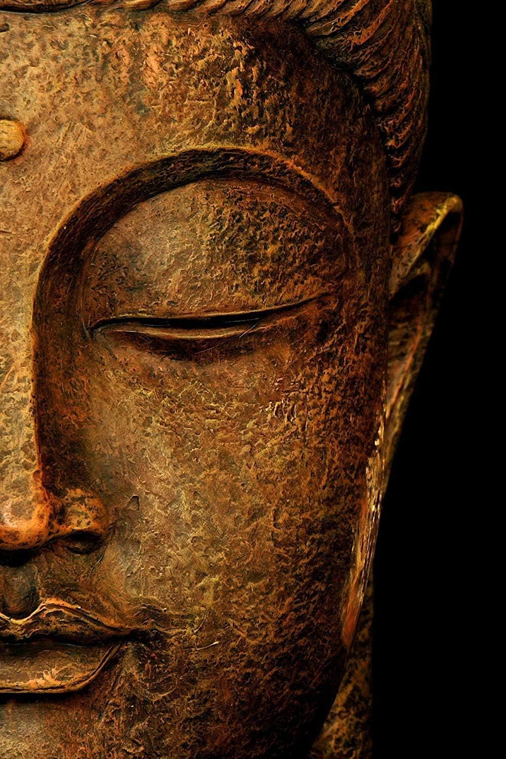 PRINTELLIGENT Buddha Face Image Wall Sticker in Vibrant Colour and Design Wall Stickers