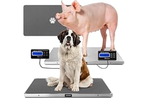 Adamson Livestock Scale 1100 lb / 500 kg �C Heavy Duty Digital Dog Scales for Large Breed, for Sheep, Pigs, Goats �C Tare, Hold