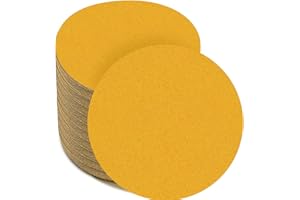 SSIIXX 6 Inch - No Hole Hook and Loop Sanding Discs 180 Grit, Random Orbital Sandpaper for Automotive and Woodworking - 100 P