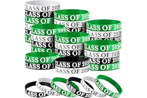 Poen 100 Pcs class of 2026 bracelets Graduation wristbands Class of 2026 Congrats Grad Celebrating Silicone Bracelets for Gra