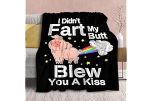 VIRUDHAKA Pig Blanket,Girls Pink Pigs Animal Fleece Lightweight Throws,I Didnt My Blew You A Kiss,Super Soft Sherpa Blankets, for Bed Sofa Couch,Funny Things for Teen Girl Boy,40"x50" for Kids