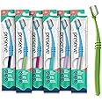 Preserve Eco Friendly Adult Toothbrushes, Made in The USA from Recycled Plastic, Lightweight Package, Soft Bristles, Colors Vary, 6 Pack
