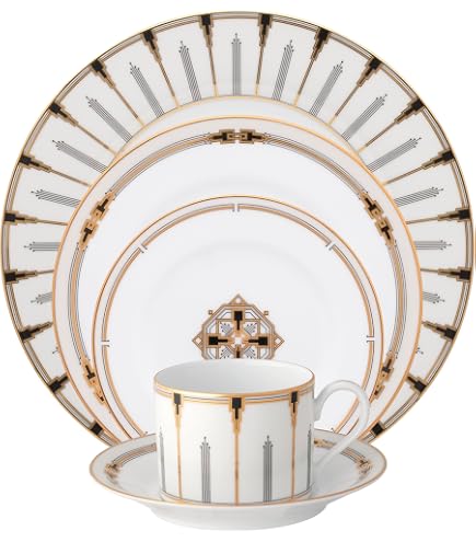Amazon.com | Noritake Linen Road 5-Piece Place Setting, Service