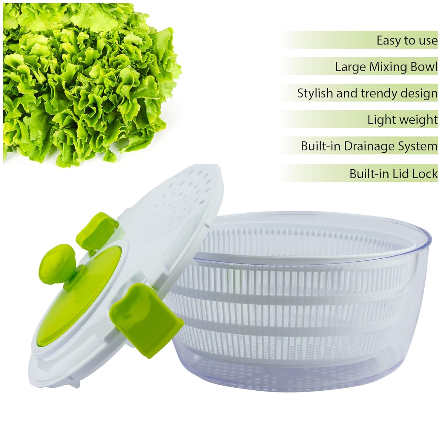 GT Salad Spinner and Herb Dryer Big Lettuce Fruit and Veggie Wash