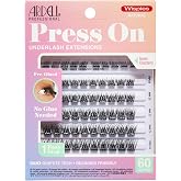 Ardell Press On Lashes Wispies Natural Pre Glued Lash Clusters, 60 ct | Self Adhesive Eyelashes Wispy Underlash Individual Lashes, No Glue Needed DIY Cluster Eyelash Extensions