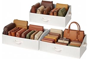 StorageWorks Closet Storage Bins, Trapezoid Organizer Box for Shelves, Fabric Clothes Bin, Foldable Organizing Baskets with Handles, Large, Mixing of Beige, White & Ivory, 3-Pack