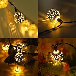 Solar String Lights for Outside, 9.8FT 20LED