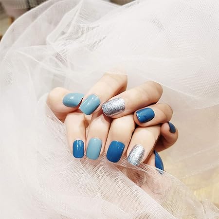 Amazon 24pcs 可愛い優雅ネイル 偽の爪 無地 パーティネイル デートネイル ネイルチップ ネイルチップ 通販