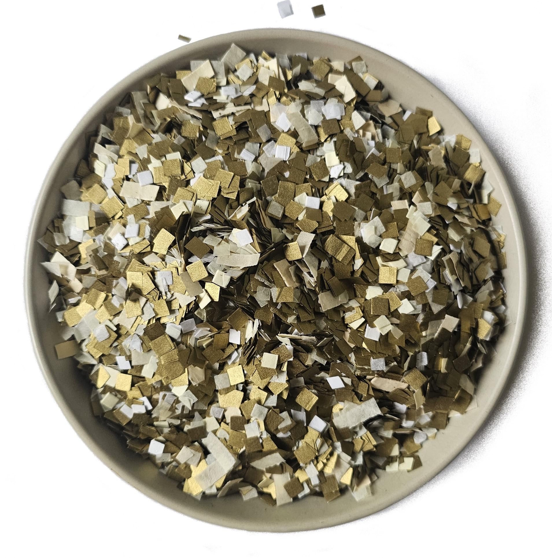 Gold Ivory Biodegradable Confetti Throwing Confetti Party Decorations Wedding (75g/1litre)