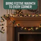 GloBrite 2M Christmas Garland with 20 LED Lights – Battery Powered view 2