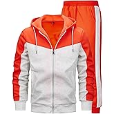 AIELVIN Men's 2 Pieces Tracksuit for Men Full Zip Jogger Sports Suit Gym Training Sweatsuits