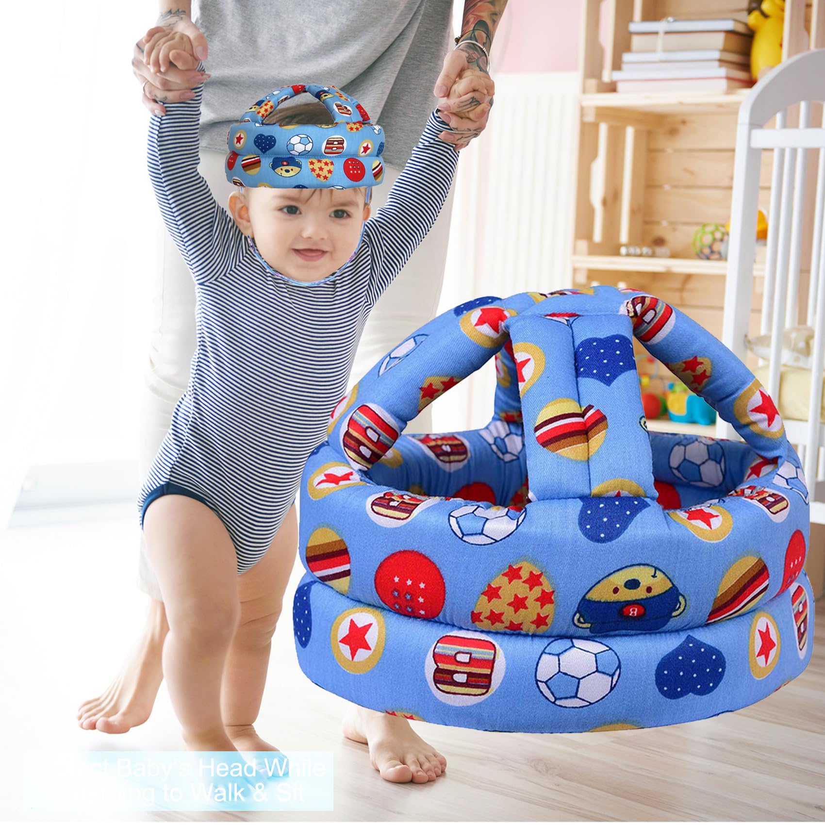 Baby Helmet for Crawling Walking Soft Cushion No Bumps