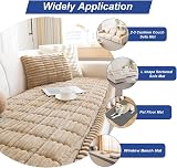GKXLH Thick Corduroy Sofa Cover 2 3 4 Seater Non-Slip 90x210cm Coffee view 3