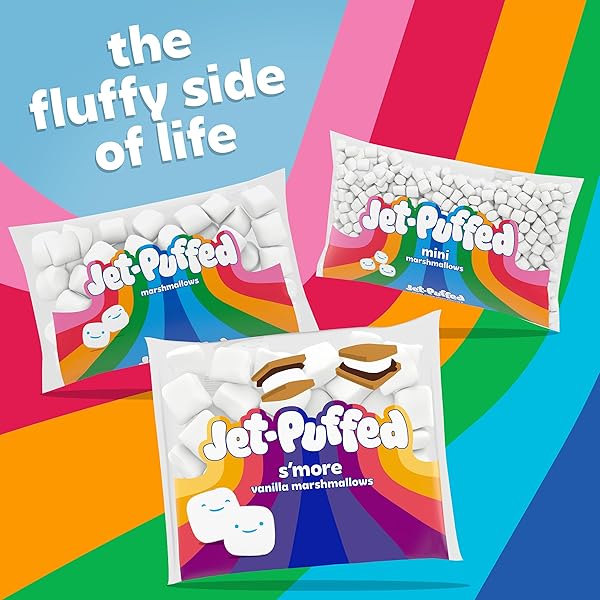 JET-PUFFED S’MORE VANILLA MARSHMALLOWS, 21 OZ BAG