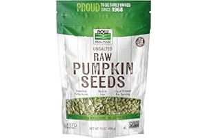 NOW Foods, Pumpkin Seeds, Raw and Unsalted, Essential Fatty Acids, Rich in Iron, Excellent Source of Protein, Certified Non-GMO, 1-Pound (Packaging May Vary)