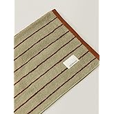 WENSHUO Moss Beacon-Pure Cotton Striped Bath Towel,100% Combed Cotton,Luxury Shower Towel,Super Absorbent(Pack of 1) (55.12" L × 27.56" W)