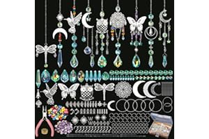 Worgree DIY Suncatcher Kit 460pcs Sun Catchers Making Supplies Art and Crafts for Adults Hanging Prism Sun Catcher with Crystals Ball Indoor Window Home Wedding Garden Festival Decor Gifts