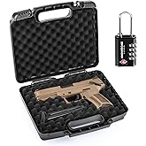 Kinghardcase Pre-Cut 9mm Gun Case with 1 TSA Lock, Lockable Hard Handgun Case for Pistols & Revolvers โ Shockproof, Portable Gun Storage & Transport