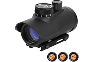 ESSLNB Red Dot Sight Airsoft Sights Scope Red/Green/Blue 3 Brightness Settings Reflex Sight with 11mm/22mm Picatinny Rail Mount and Covers