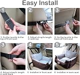 GoFirst Dog Car Seat Small Dog Cat Booster with Storage Pocket Brown view 6