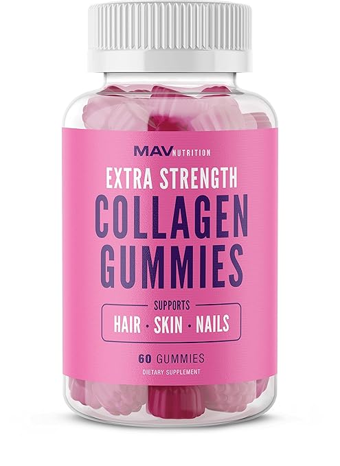 Collagen Gummies Supplement for Men & Women Formulated to Enhance Healthy Hair, Skin & Nails - Anti-Aging Benefits with Vitamin C, E, Biotin Sustaining Firmness and Tone; All-Natural, Non-GMO best collagen supplement