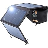 Ryno-Tuff Portable Solar Charger for Camping - 21W Foldable Solar Panel Charger 2 USB Ports - Waterproof & Durable, Compatibl