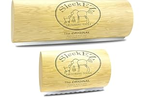 SEGMINISMART SleekEZ Original Deshedding Grooming Tool for Dogs, Cats & Horses - Undercoat Brush for Short & Long Hair - Painlessly Remove 95% of Loose Hair, Fur & Dirt - Easy to Clean - USA Made - (Bundle)