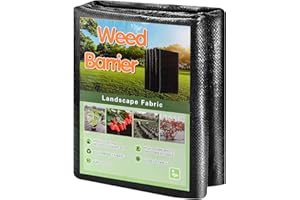 4x100Ft Weed Barrier Landscape Fabric, Heavy Duty Ground Cover Fabric Block, 3.2oz Gardening Fabric Mat, Garden Cloth Felt fo