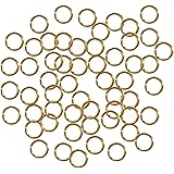 Rockin Beads 400 Jump Rings Gold Plated Brass 6mm Round 18 Gauge Jewelry Connectors Chain Links