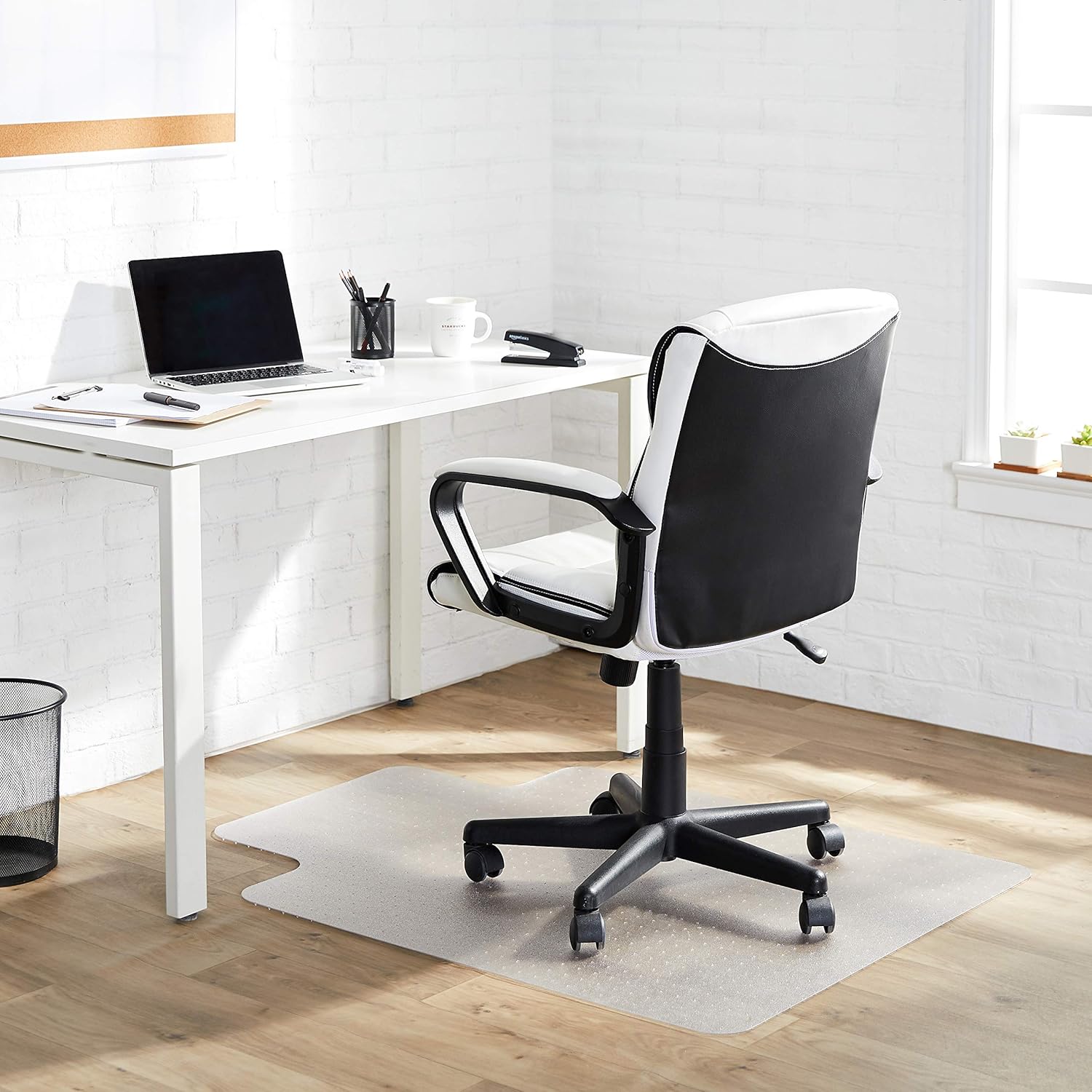 Basics Polycarbonate Carpet Chair Floor Mat with Lip - 47 Inches x 35 Inches : Office Products