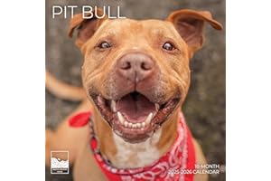 Pit Bulls Wall Calendar 2026 | Pitbull Photography | 12" x 24" Open | Giftable Dog Calendar 2026 | Thick & Sturdy Paper for Organizing & Planning | Pacific Waters Press (Pit Bulls)