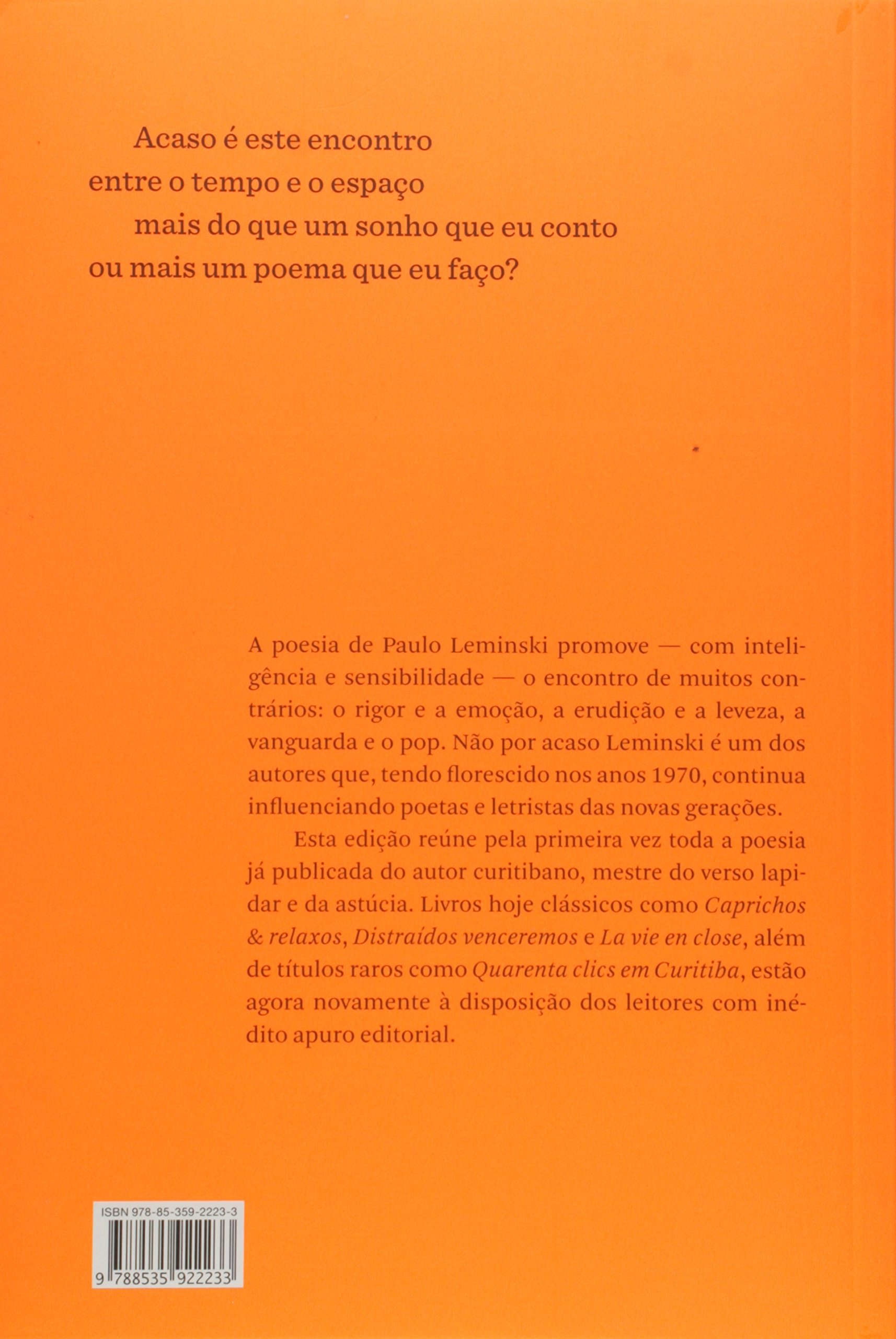 Livro 'Toda poesia' por Paulo Leminski