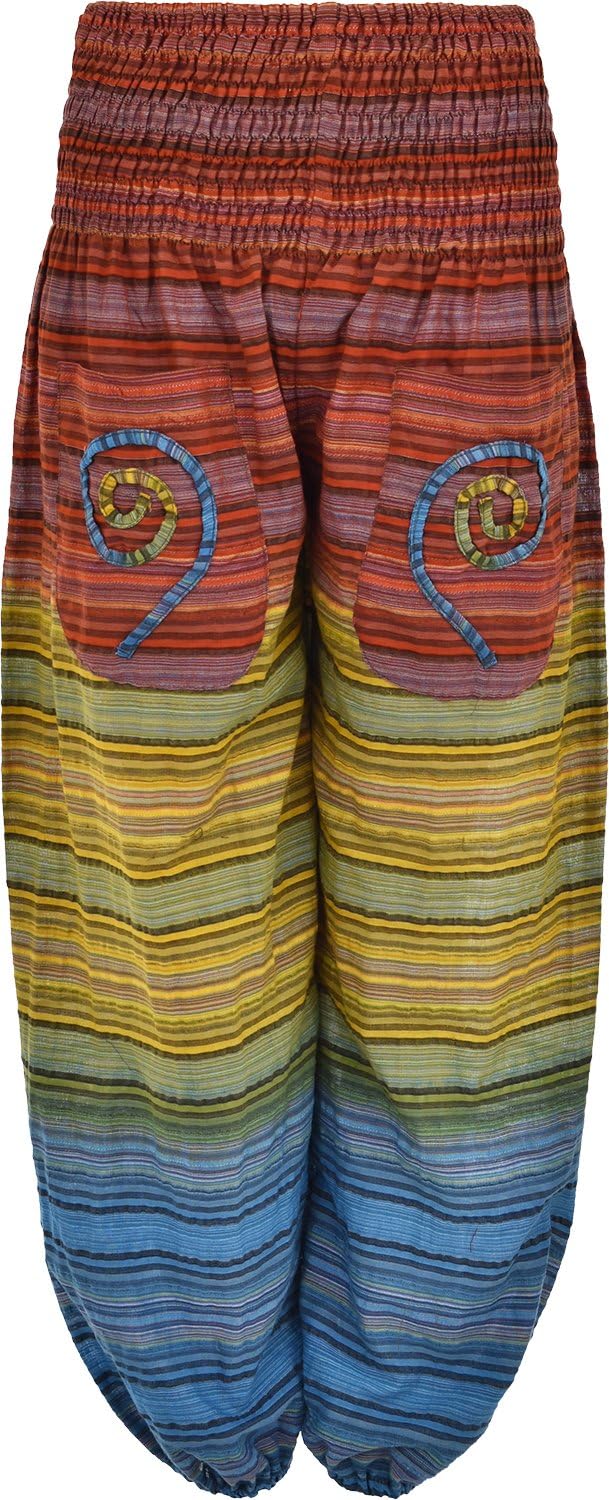 Harem Trousers Aladdin Hippie Pants Summer Colourful Beach Trouser Front Pockets