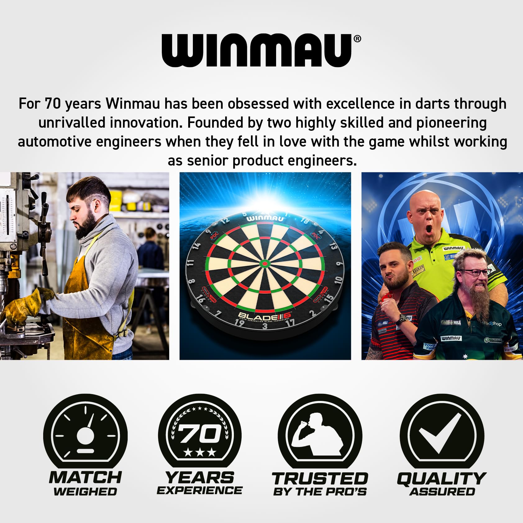 WINMAU – Michael Van Gerwen MvG - EvoX 22.5g Professional Darts-Set mit Dart Flüge und Schäfte 7