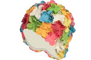 BeeMo Women’s Latex Swim Cap - Rubber Swim Cap - Soft Comfortable Stretch Stylish Low Cut Design Protects Hair from Sun Salt or Chlorine Perfect for Water Activities Optional Chin Strap Available