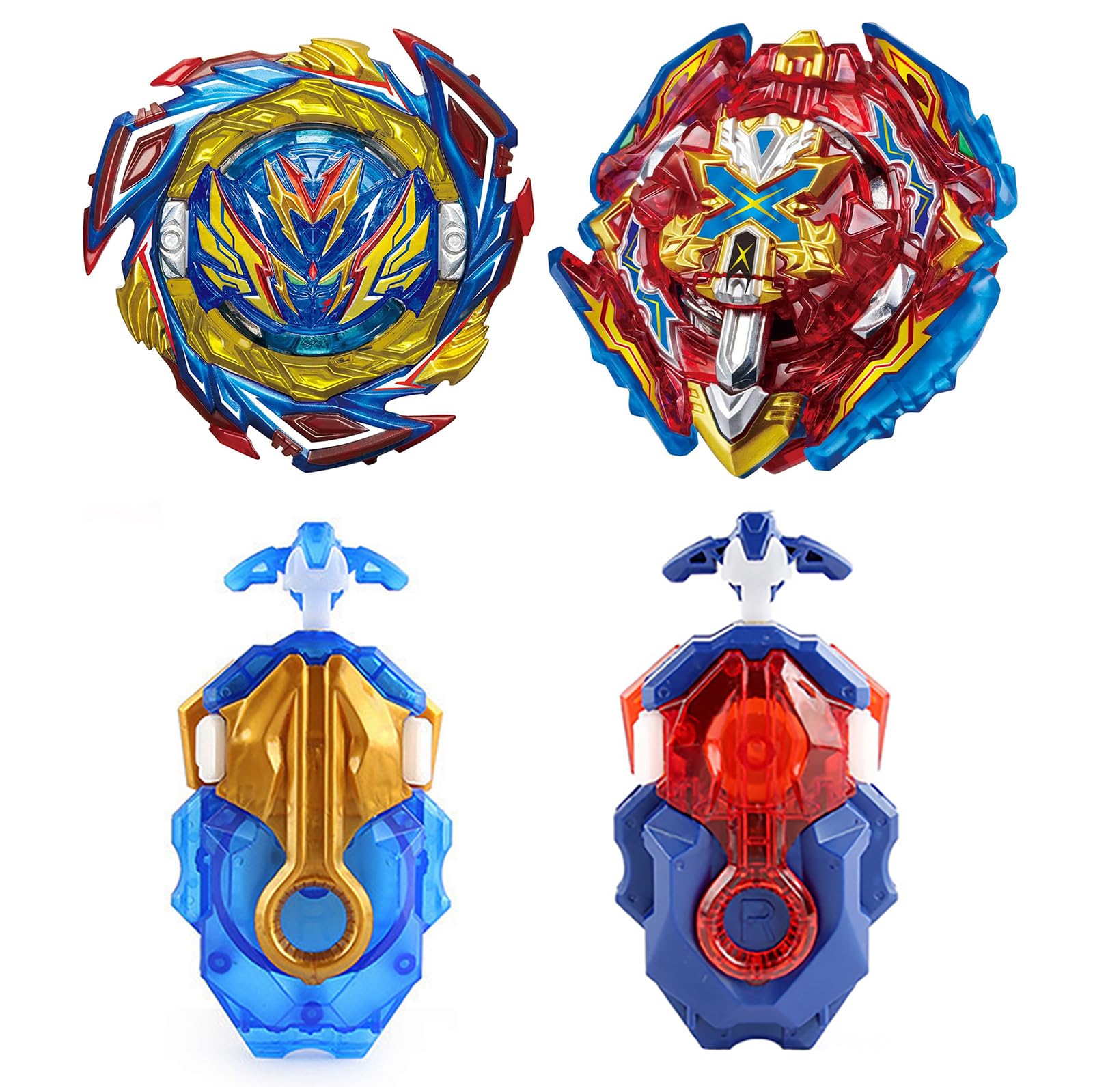 Netoke Gyros Turbo Set, 4D Metal Fusion Combat Gyros, With Battling Top Launcher, Gift Sets,(B-187+B-200)