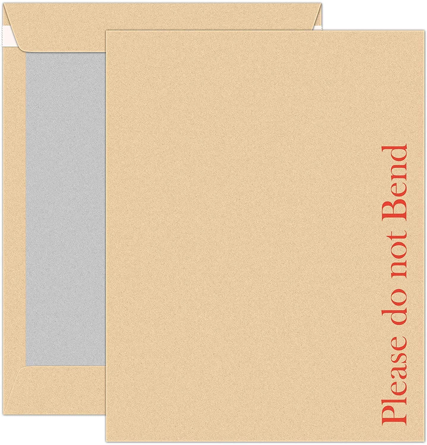 5 X A4 Board Back Manila Envelopes. Please Do Not Bend Written On Each Envelope. Size- 324mm x 229mm .Self Seal Secure Envelopes. 5 ENVELOPES